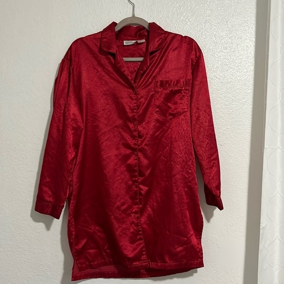 KATHRYN Bright red robe with flannel lining inside in size S Bathrobe - Picture 1 of 7